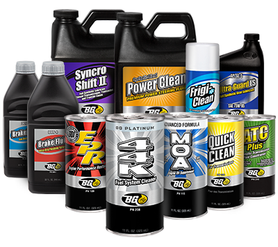 BG Products fluid maintenance product lineup